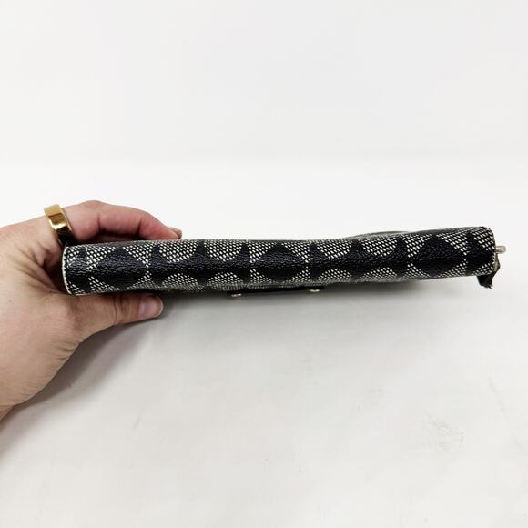 [Kate Spade] Neda Black Pebbled Leather Ace of Spades Zip Around Wallet *FLAW* - Picture 7 of 12